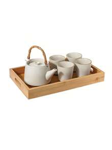 Japanese Style Teapot Teacup Set Retro Ceramic Kettle Large Capacity Household Premium Feeling Tea Room Rough Pottery Tea Set - Multicolor - View 10