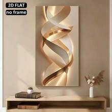1 buah Poster Seni Dinding Kanvas Spiral Emas Abstrak Modern Tanpa Bingkai, Cocok untuk Ruang Tamu, Kamar Tidur, & Dekorasi Kontemporer, Desain Tangga Spiral Emas, Untuk Ruang Minimalis - 222 - View 4