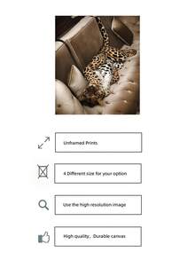 1pc Frameless Vintage Leopard Poster Wall Art Luxury Print Aesthetic Apartment Living Room Bedroom Decor Back To School Funky Posters Dorm Essentials - Retro Leopard Print - View 6