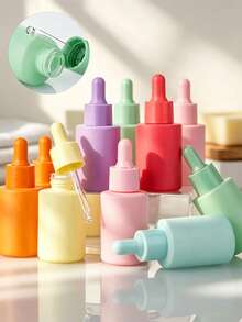 TSA Approved 1Set 30ml(1.01oz) Frosted Glass Dropper Bottles With Glass Pipette (6 Macaron Colors) & Free 3-In-1 Filling Tools, Leakproof Refillable Empty Travel Size Cosmetic Toiletries Containers, Portable Dispenser For Essential Oil Perfume Serum, Travel Essentials For Women Men - Multicolor - View 5