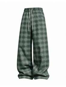 Pantalon de survêtement ample et droit pour hommes, style décontracté et sportif, mode printemps/été, pantalon long - Noir - View 2