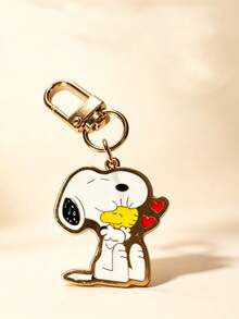 Móc khóa DIY hình chó Snoopy phong cách boutique, làm thủ công bằng hợp kim kim loại, móc treo chìa khóa dễ thương, quà tặng cho bạn bè - Nhiều màu - Xem 6