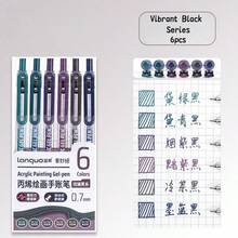 6/18pcs Acrylic Painting Gel Pen, Retractable Style 0.7mm Fine Nib, For Painting Drawing Marking Writing, Adult Coloring Art Tools, Student Back To School Gift - D200 - View 21