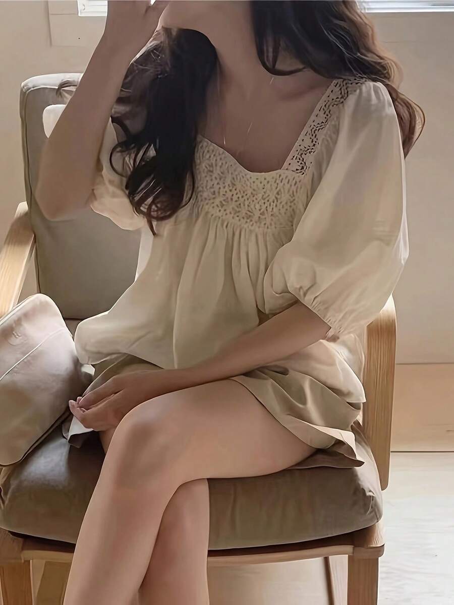 Women Blouses & Shirts - Apricot - View 1
