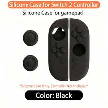 Switch 2 Joy-Con 矽膠保護套 2件組，含搖桿帽，防滑防汗防震軟殼，控制器遊戲配件 - 查看 12