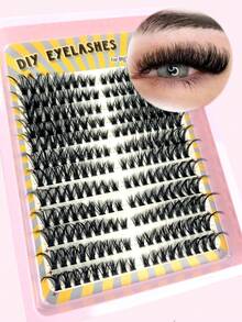 216pcs 30D Natural Soft Lightweight Reusable False Eyelash Clusters, Suitable For Beginners, Individual False Eyelash Clusters - D - View 1