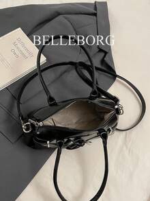 BELLEBORG Elegant Versatile Vintage Textured Women's Handbag - Black - View 11