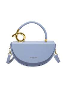 Aesthetic Crescent Bag With Unique Gold Loop Hardware Crossbody Bag Perfect For Art Exhibitions Weekend Dates To Hold Phones Women Bags Purses - 彩色 - 查看 7