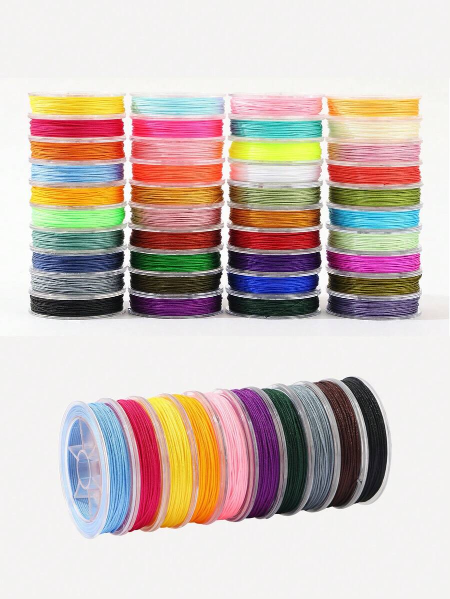 10 Rolls 0.8mm No.72 Jade Thread - 10M Colorful DIY Braided Cord For Chinese Knotting, Bracelet, Necklace Making & Jewelry Findings - 10 Rolls/0.8mm Jade Wire - View 1