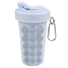 2-In-1 Ice Maker Cup 600ml Portable Silicone Ice Cube Mold Tumbler With Straw And Handle Creative Squeeze Bubble Water Bottle For Summer Cooling Outdoor Travel - Green (handle Version) - View 9