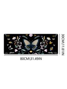 Grand tapis de souris de bureau, tapis de bureau mignon, tapis de protection pour bureau et jeux, tapis antidérapant exquis absorbant l'encre pour ordinateur portable, fournitures de bureau, d'école et de maison (floral & plantes) - Voir 14