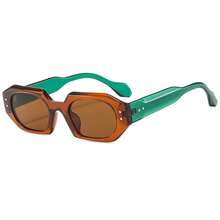 1 Pair Women's Two-Tone PC Frame Rivet Fashion Glasses, Comfortable ...
