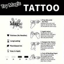 Tropical Coconut Tree Temporary Tattoo Sticker - Waterproof Long-Lasting 1-2 Weeks, Realistic Vacation Party Body Art Sticker - 萬聖節 - 查看 5