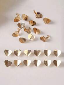10pcs Luxury 3D Heart-Shaped Beaded Hair Pins, Bridal Updo Braiding Tool, Exquisite Fashion Versatile Hair Accessory - Multicolor - View 7