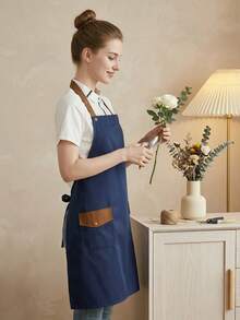 1 pièce Tablier personnalisé esthétique et sur mesure - Détails de broderie vintage crème française - Compagnon de cuisine atmosphérique convenant au style Wabi-Sabi pour la maison - Cadeau émotionnel et sincère parfait pour les moments créatifs - Multicolore - Voir 8