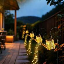 1pc Solar Powered Iron Coin Water Fountain Light, Flickering Light Suitable For Yard, Garden, Outdoor Ground Stake Lamp - Coin-shaped Water Bottle - View 3