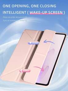 1個矽膠Y型摺疊粉色平板保護殼，相容於iPad Mini 1/2/3/Mini 4/Mini 5/Mini 6/Mini 7/Air/Air 2/9.7/10.2/10.5/Air 4/Air 5/10.9/Pro 11"/第10代/Air 11-In.(M2)-2024/Pro 11-In.(M4)-2024/Air 11-Inch (M3) 2025/(A16) 11 Inch 第11代 2025/Air 8(M4)2026(11-Inch)機型，不含筆，Y型摺疊可調式多角度支架，PU皮革+TPU全覆蓋防摔耐磨，蜂巢散熱，磁吸休眠/喚醒，極簡輕巧，翻蓋平板保護殼Y型摺疊平板保護殼無筆槽 - 粉色 - 查看 6