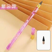 2pcs (Everlasting Pencil + Replacement Lead) Acrylic Transparent Barrel Everlasting Pencil, Inkless Sharpen-Free Drawing Pencil Sketching Pencil - A - View 15