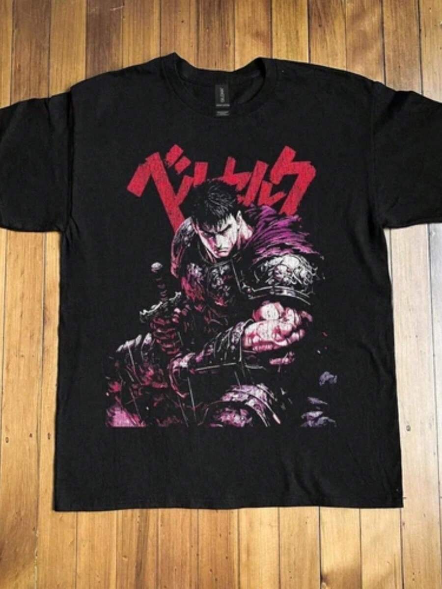 Versatile And Universally Flattering, This Exquisite And Atmospheric T Shirt Anime Manga Dark Fantasy Graphic Tee S-5XL Looks Amazing When Worn! ! - 黑色 - 查看 1