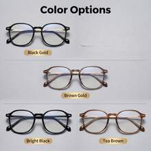 1 Stück Herren Damen Lässig Retro Quadratische Brille ohne Sehstärke geeignet für tägliche Ausflüge Dekoration Straßenfotografie - Mokka-Braun - Übersicht 5