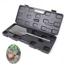 5-Pit Shovel Chisel Bit  With Storage Box, Hammer Shovel, Clay Spade Chisel Bit - Silver+Black - View 5
