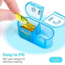 Portable Weekly Pill Organizer, Colorful Morning & Evening Pill Box, Compact Pill Box, Easy Open & Close Design, Waterproof & Moisture-Proof, Suitable For Home, Office And Travel Storage Of Medications And Vitamins - Vitamin Storage Box - View 9