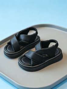 Girls' Summer 2026 New Style Kids' Sports Non-Slip Soft Sole Beach Sandals, Fashion Slip-On Shoes For Middle And Older Children - Black - View 1