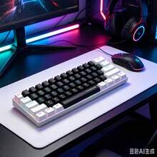 Teclado Gaming CHANGXIE G61, Teclado USB con Cable, 61 Teclas con Retroiluminación RGB, Teclado Mecánico Mini Compacto Portátil para Computadora de Oficina, Interruptor Azul, Compatible con Windows, Tableta, Laptop y Juegos - 61 Negro - Ver 10