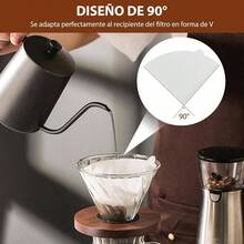 Filtro de Papel de Caf, 300 PCS Familia V02 Filtros de Pulpa PapelNatural, Papel del Tamiz del Caf Desechables, Adecuado para Cafeteras de Goteo, para Baristas, Hogar y Oficina - inicial - Ver 4