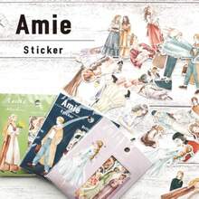 Amie Sticker アミ ステッカー かわいい フレークシール 水彩ガール 上質紙 日本製 - カントリーガール - チェックする 4