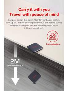 SANDISK E11 Portable Solid State Drive 1TB 2TB USB 3.0 Type-C External SSD Max 400Mb/S Mini Hard Drive For Phone Tablet PC - View 4