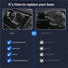 汽車出風口手機支架,重力自動鎖定手機架,通用防震導航支架,適用於智慧型手機 - 車載手機支架 - 查看 6