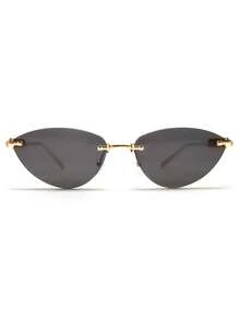 1 Paar Katzenaugen-Metall-Modemode-Brille, Retro personalisierte vielseitige lässige Damenbrille, geeignet für den täglichen Gebrauch, Straßenfotografie, Urlaub, Reisen, Sommerstrand-Accessoires, Schulanfang, Schwarz - Schwarz - Übersicht 5