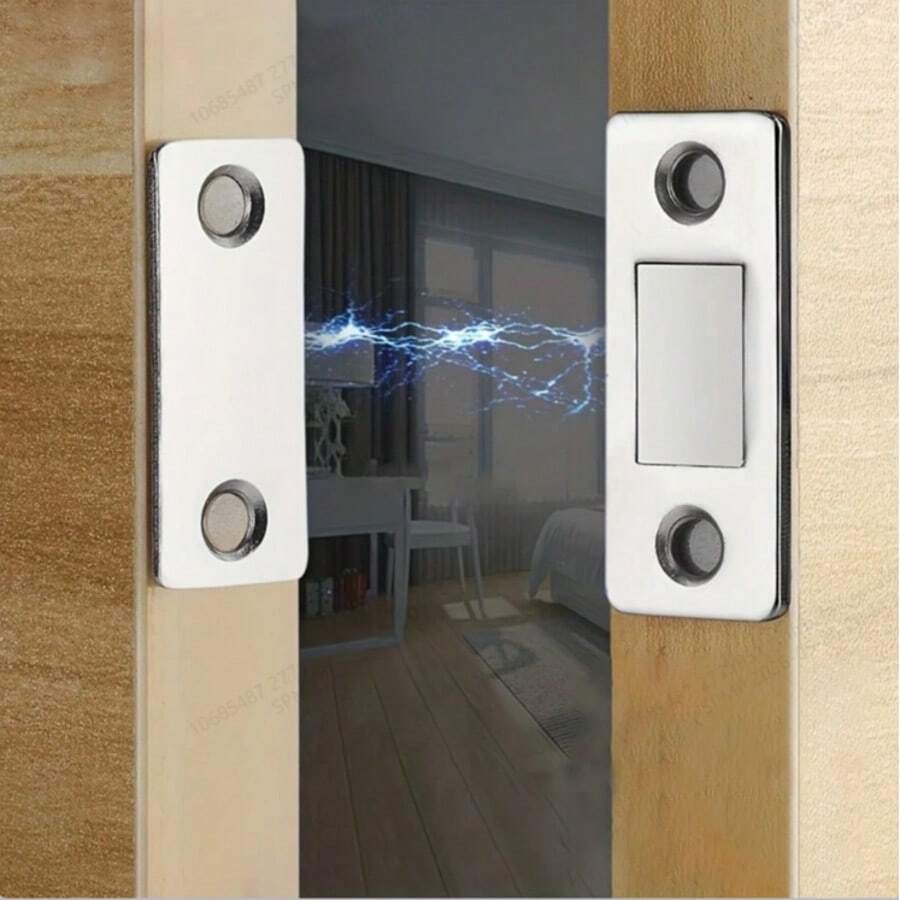 5 khóa tủ từ tính, chốt từ dính dùng cho tủ bếp, tủ quần áo, cửa cho thú cưng, nhà để xe, không cần khoan.