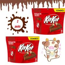 Kit Kat Milk Chocolate Wafer Snack Size Candy, Jumbo Pack 17.64 Oz, Pack Of 2 - Chocolate - View 1