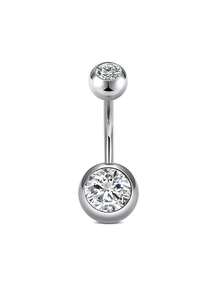 1pc Sexy Summer Beach Vacation Belly Piercing Body Jewelry Accessory - Silver - View 1