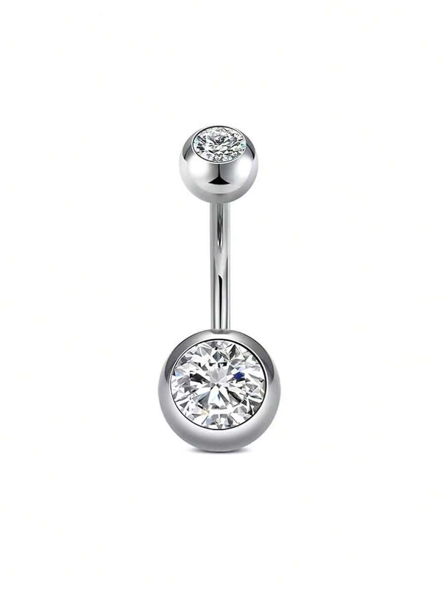 1pc Sexy Summer Beach Vacation Belly Piercing Body Jewelry Accessory - Silver - View 1