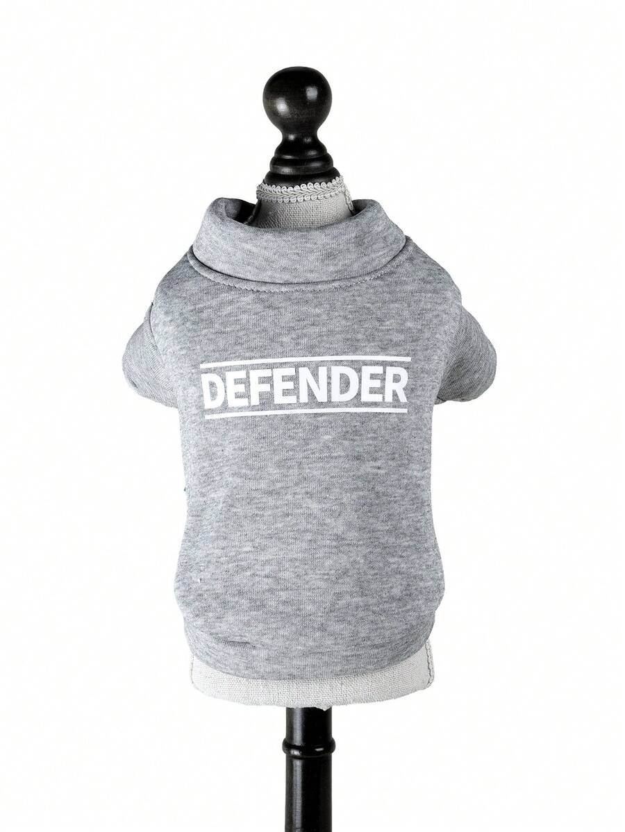1件寵物衣服,狗/貓服飾,舒適運動衫系列適用於小型犬和幼犬,春季/秋季,白色DEFENDER + 開襟運動衫 素色運動衫 - 亞麻灰 - 灰色 - 查看 1