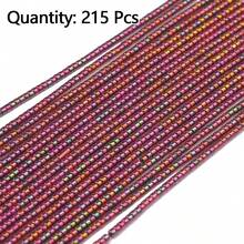 215顆 2mm 多色迷你玻璃種子珠 DIY 珠寶製作項鍊、手鍊、耳環手工串珠配件材料 - DIY串珠 - 查看 17