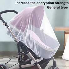 1pc Full Coverage Baby Stroller Mosquito Net, No Installation Required, Anti-Mosquito Cover With Dense Mesh For Baby Stroller - Multicolor - View 4