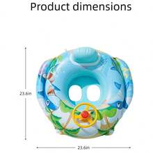Baby Swim Ring, Children's Swim Ring, Shark Shaped Inflatable Swim Ring Baby Pool Float Summer Boys And Girls Inflatable Swim Toy Cartoon Swim Ring Suitable For Toddlers, Beach - Blue - View 8