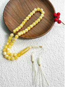 1pc 45pcs Handmade Woven Muslim Acrylic Smooth Round Prayer Beads Islamic Style Muslim Rosary - Multicolor - View 9