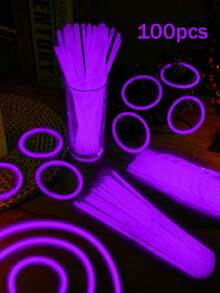100/15pcs 8-Inch Glow Sticks, 10-12 Hours Glow Time, Suitable For Parties, Gatherings, Bars, Birthdays, Halloween Parties, Holiday Decorations And Disposable Items - Seven-color Glow Sticks - View 14