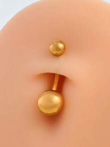1pc Summer Sexy Beach Vacation Belly Piercing Body Jewelry Accessory - Yellow Gold - View 2