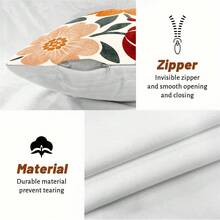 2pcs Boho Floral Print Throw Pillow Covers, Cottagecore Flower Cushion Cases, 2D Flat Printing, No Embroidery - Color - View 4