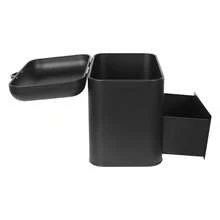 Metal Bread Boxes, 2 Layer Iron Bread Storage Bin Kitchen Container With Top Lid And Drawer Large Capacity Bread Fresh Keeper Organizer For Farmhouse Kitchen Counter (Black) - Black - View 5