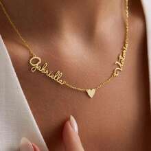Custom 2-5 Multiple Names Personalized Family Name Necklace, Floating Names, Gift For Mom - Multicolor - View 5