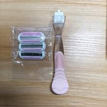 Set Pisau Cukur Pria & Wanita 3 Lapis - Gagang Ergonomis Anti Selip, Dapat Digunakan Basah/Kering, Mencukur Halus & Lembut untuk Wajah & Tubuh - MultiWarna - View 9