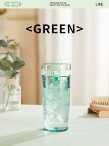 1個可攜式搖搖杯，加厚PC水杯配PP蓋與矽膠密封圈，防漏蛋白飲攪拌杯，適用健身、旅行、辦公室，可重複使用飲具附攪拌球，加厚PC防漏水杯配PP蓋與矽膠環 - 彩色 - 查看 10