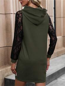 Women Short Dresses - Army Green - View 11